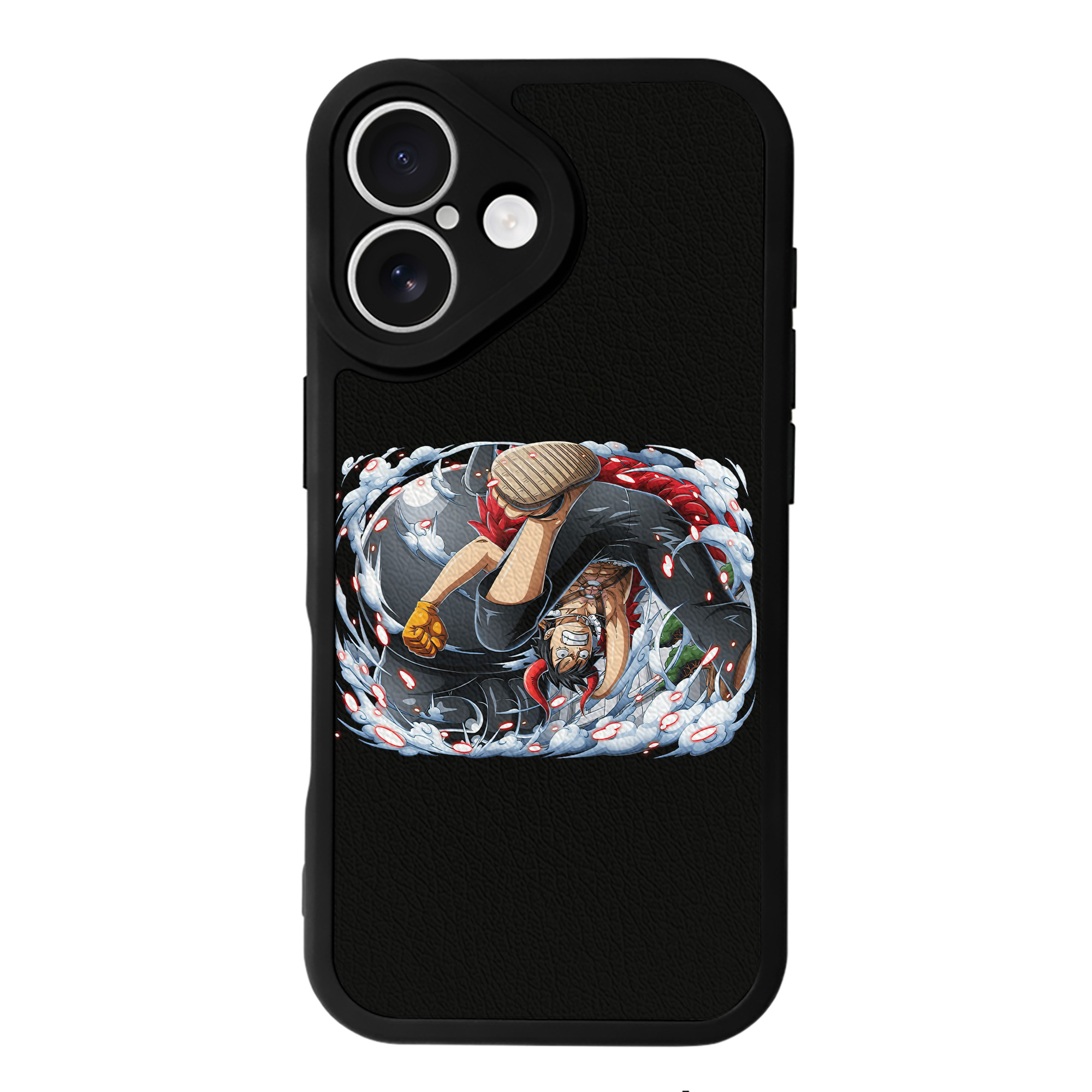 （画像用） ワンピース モンキー・D・ルフィ ONE PIECE Monkey D. Luffy 【iPhone 16シリーズ対応】シリコンスマホケース（レザー調） 材質：シリコン